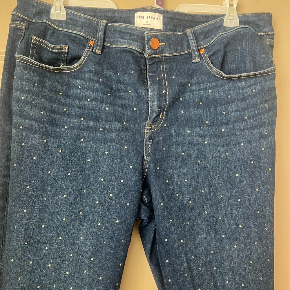 Lane Bryant Signature Fit Skinny Jean With Rhinestones - Picture 5 of 10